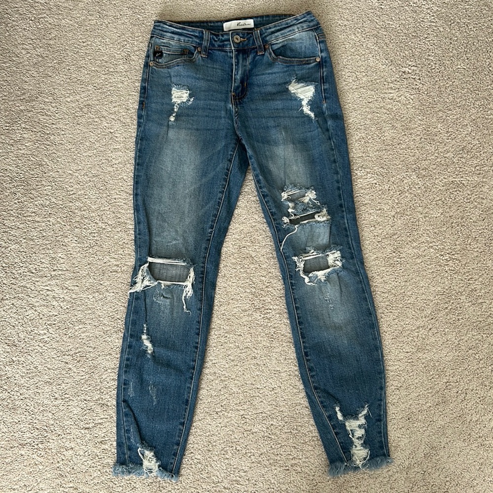 Vici distressed skinny jeans, size 7/27